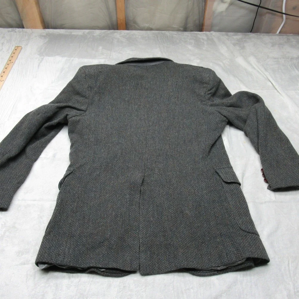 Pendleton Blazer Jacket Mens 42L‎ Black Wool Tweed Sport Western Button VTG 90s